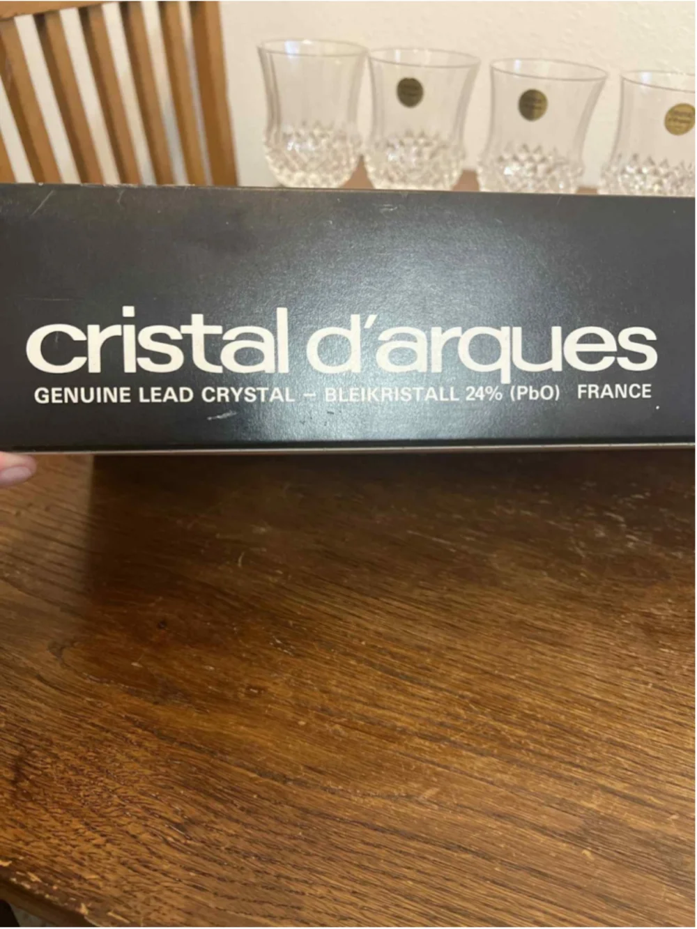 Cristal d’Arques Ancenis 26cl Lead Crystal Wine Glasses Set of 6 NEW NIB France